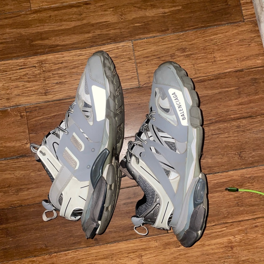 Balenciaga Two-Tone Gray Athletic Shoes